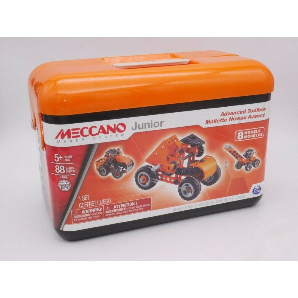 Meccano Junior Maker System - 88 Pieces Advanced Toolbox